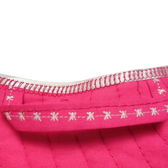 Vintage Vest Quilted Patchwork Cotton button down pink floral size Large Petite - Picture 4 of 17